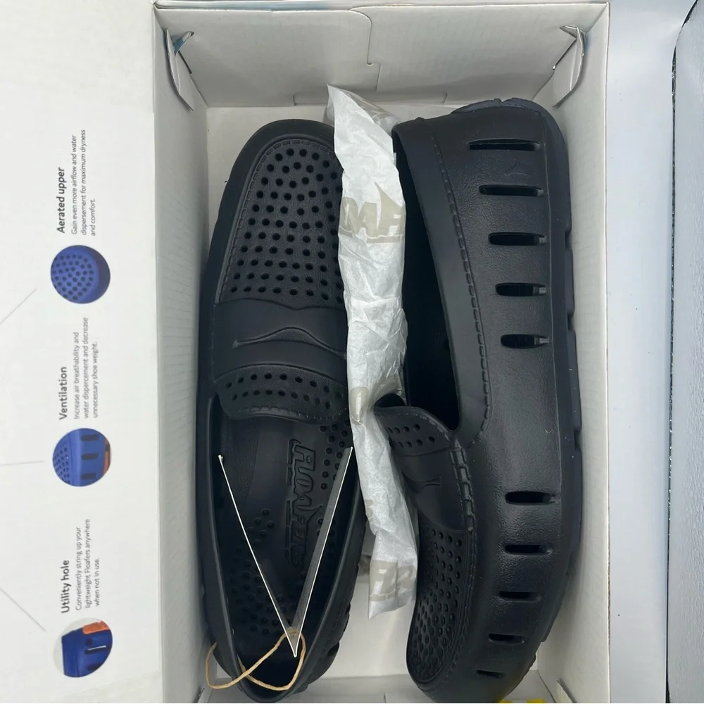 Floafers Shoes Country Club Loafers Driving Slip On NEW WITH TAGS Black Size 8 - Picture 3 of 11